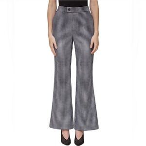 36. Avec Les Filles $139 Gray Gingham High Waist Slim Bootcut Flare Pants